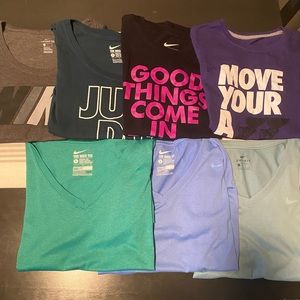 Lot of 7 Women’s Nike Shirts Size L
